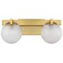 2_Darien 2-Light Bathroom Vanity Light in Warm Brass more views