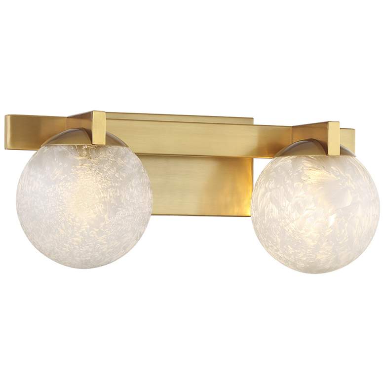 Image 3 Darien 2-Light Bathroom Vanity Light in Warm Brass more views