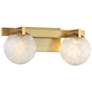 3_Darien 2-Light Bathroom Vanity Light in Warm Brass more views