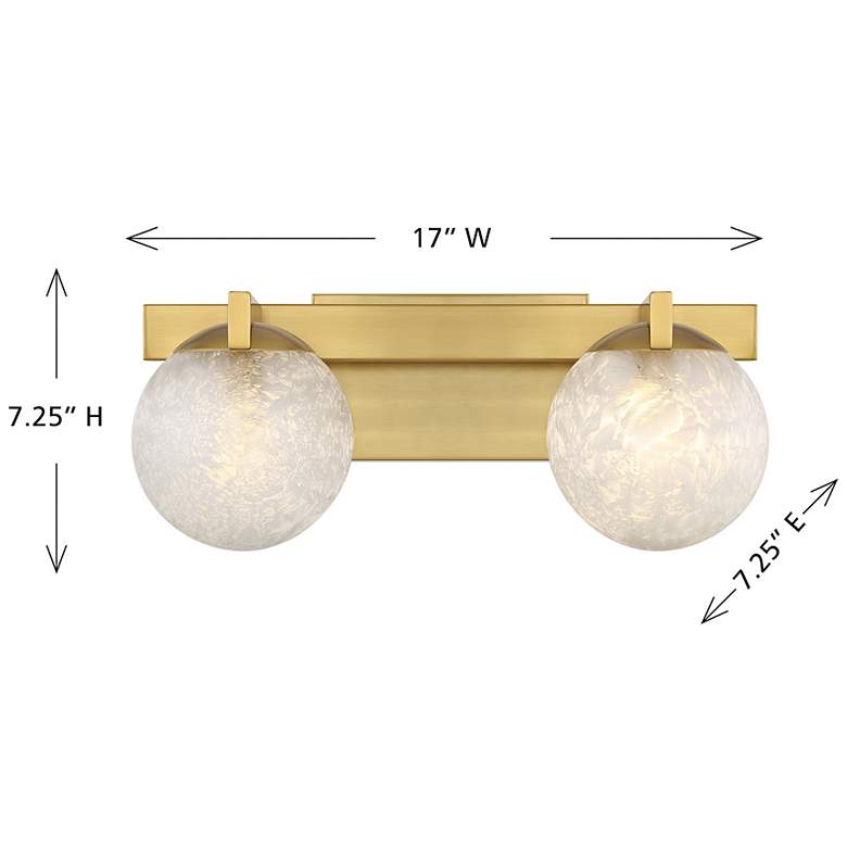 Image 6 Darien 2-Light Bathroom Vanity Light in Warm Brass more views
