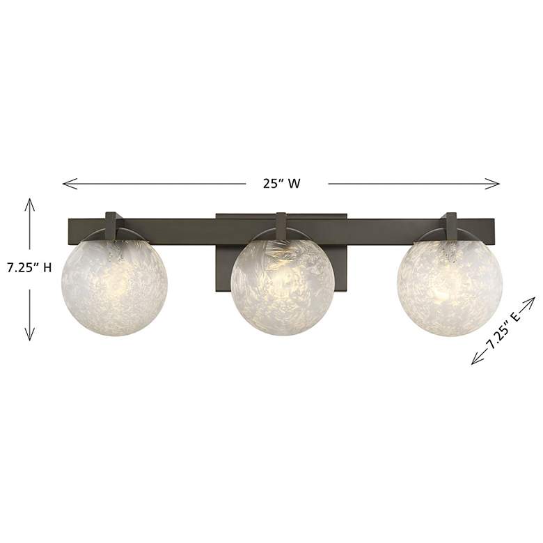 Image 7 Darien 3-Light Bathroom Vanity Light in Mediterranean Bronze more views