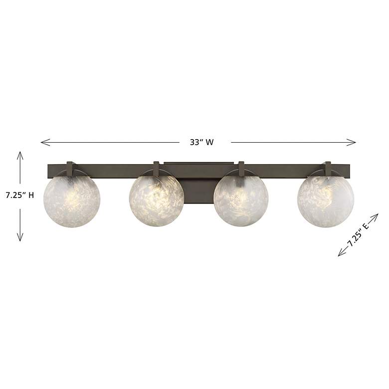 Image 6 Darien 4-Light Bathroom Vanity Light in Mediterranean Bronze more views