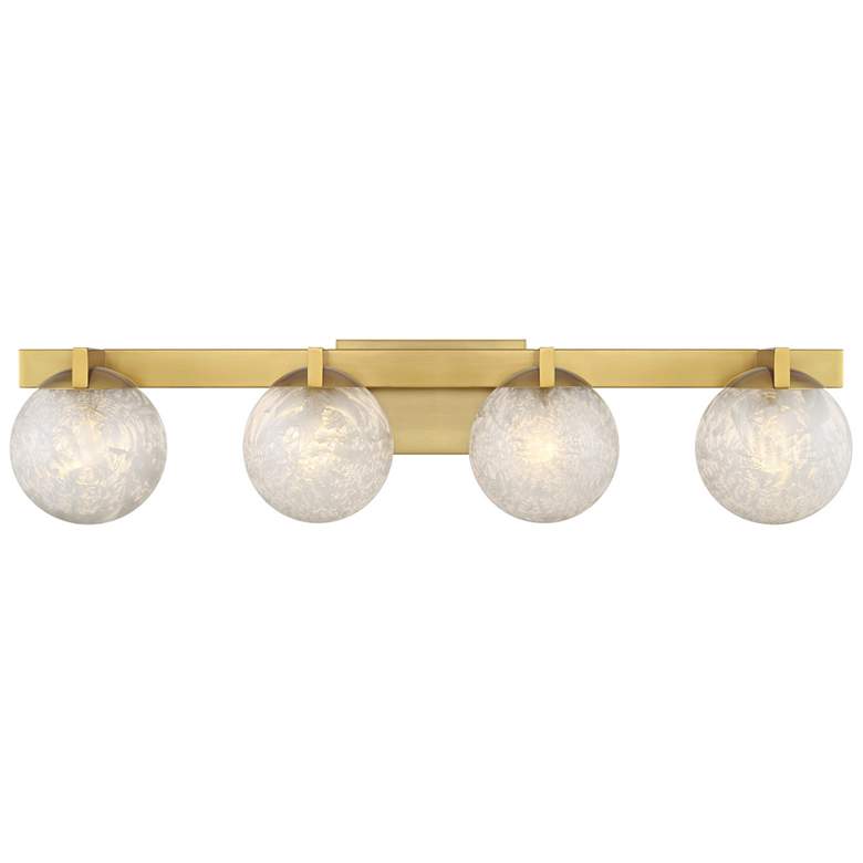 Image 1 Darien 4-Light Bathroom Vanity Light in Warm Brass