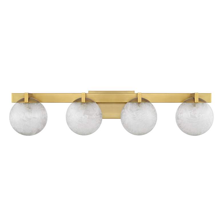 Image 2 Darien 4-Light Bathroom Vanity Light in Warm Brass more views