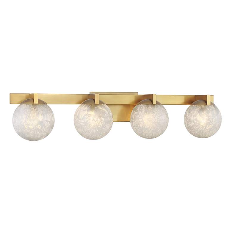 Image 3 Darien 4-Light Bathroom Vanity Light in Warm Brass more views