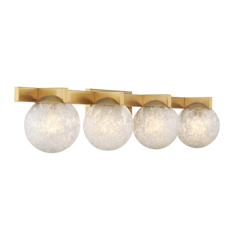 Image 4 Darien 4-Light Bathroom Vanity Light in Warm Brass more views
