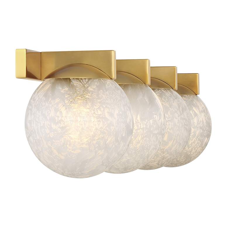 Image 5 Darien 4-Light Bathroom Vanity Light in Warm Brass more views