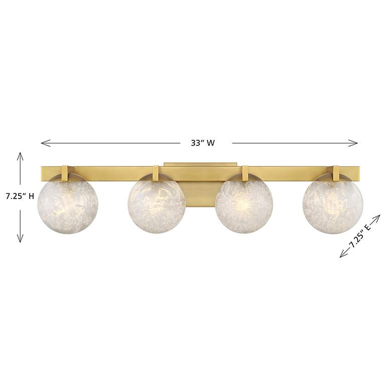 Image 6 Darien 4-Light Bathroom Vanity Light in Warm Brass more views