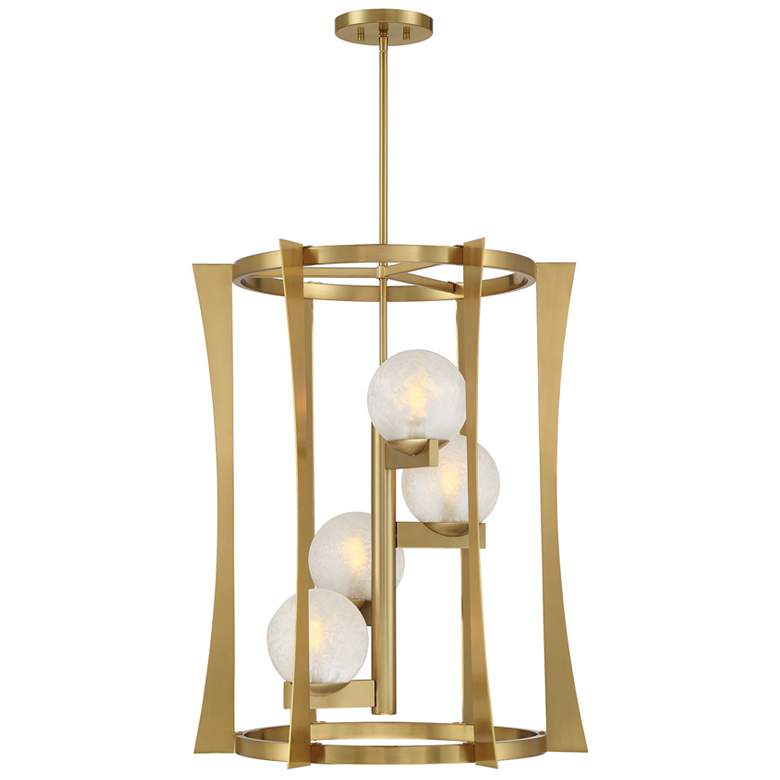 Image 1 Darien 4-Light Pendant in Warm Brass