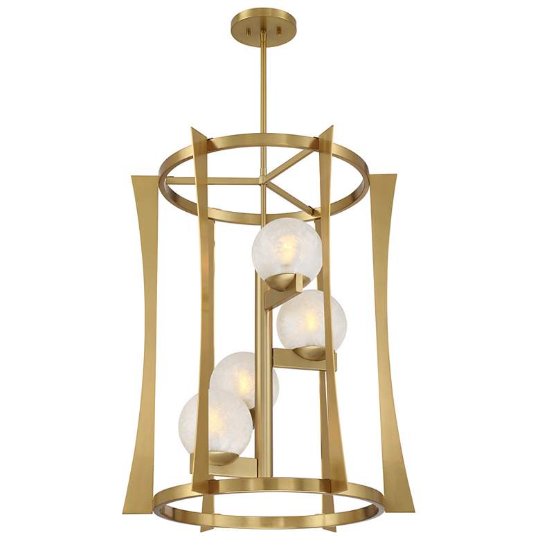 Image 3 Darien 4-Light Pendant in Warm Brass more views