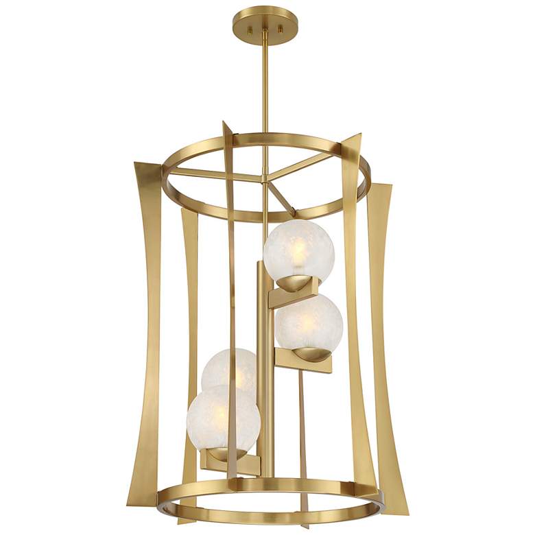 Image 5 Darien 4-Light Pendant in Warm Brass more views