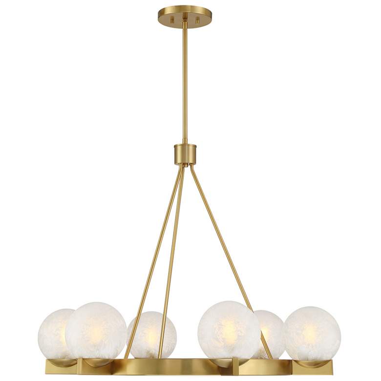 Image 1 Darien 6-Light Chandelier in Warm Brass