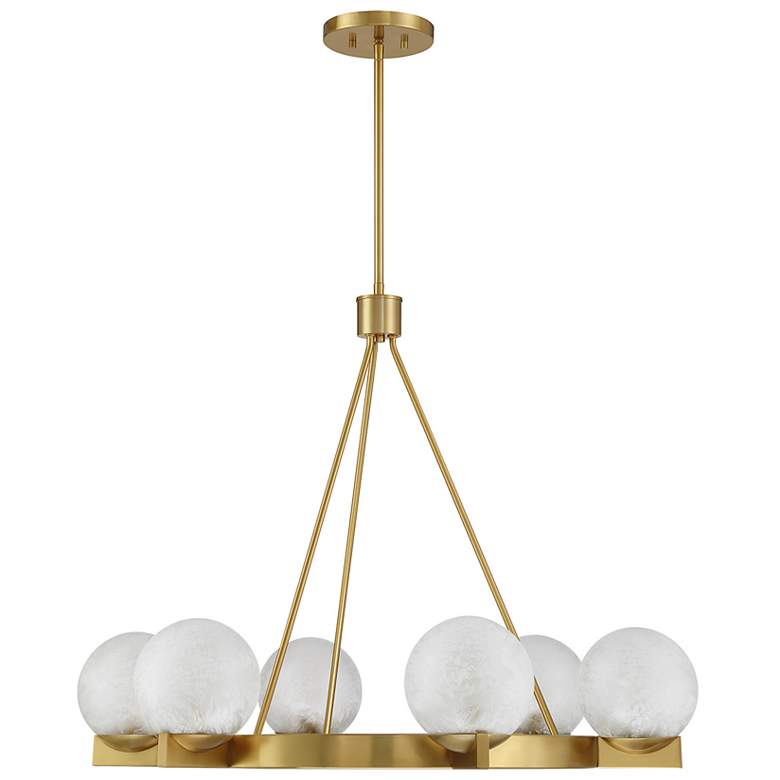 Image 2 Darien 6-Light Chandelier in Warm Brass more views