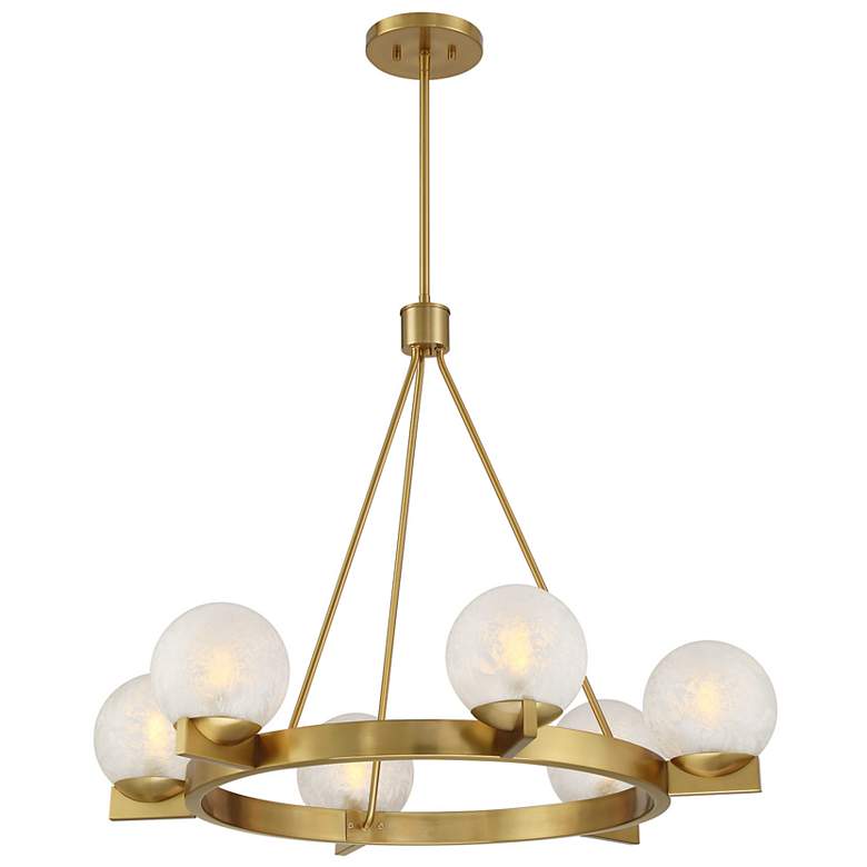 Image 3 Darien 6-Light Chandelier in Warm Brass more views