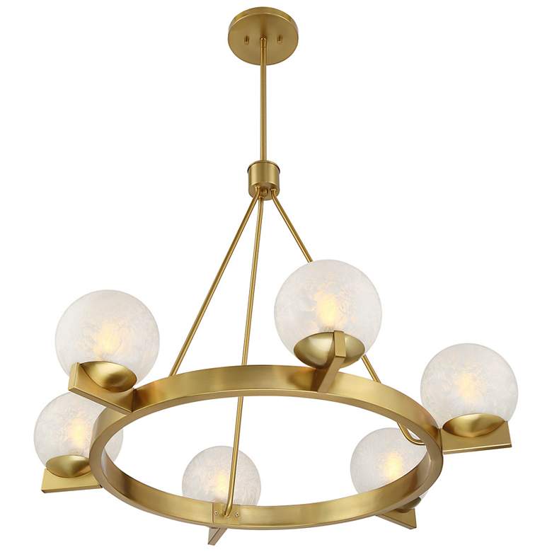 Image 4 Darien 6-Light Chandelier in Warm Brass more views