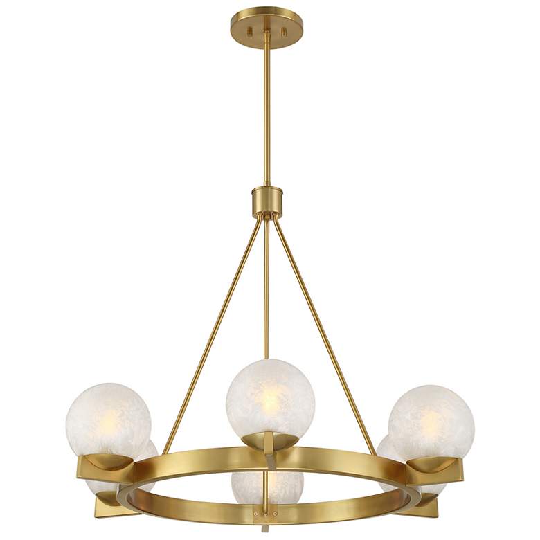 Image 5 Darien 6-Light Chandelier in Warm Brass more views