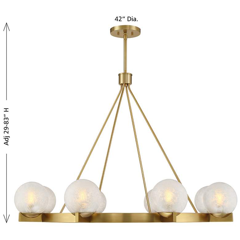 Image 6 Darien 8-Light Chandelier in Warm Brass more views