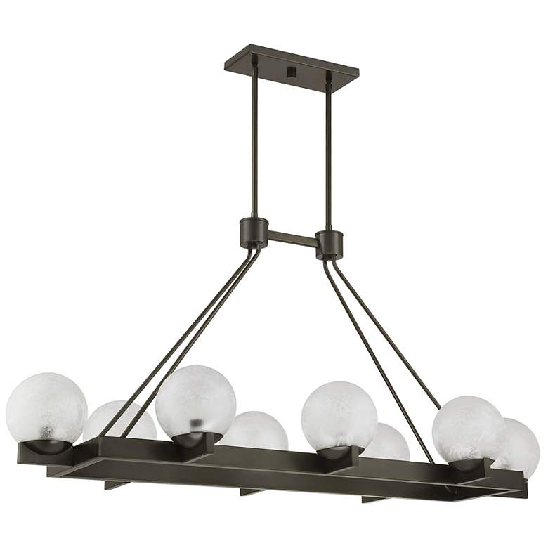 Image 2 Darien 8-Light Linear Chandelier in Mediterranean Bronze more views