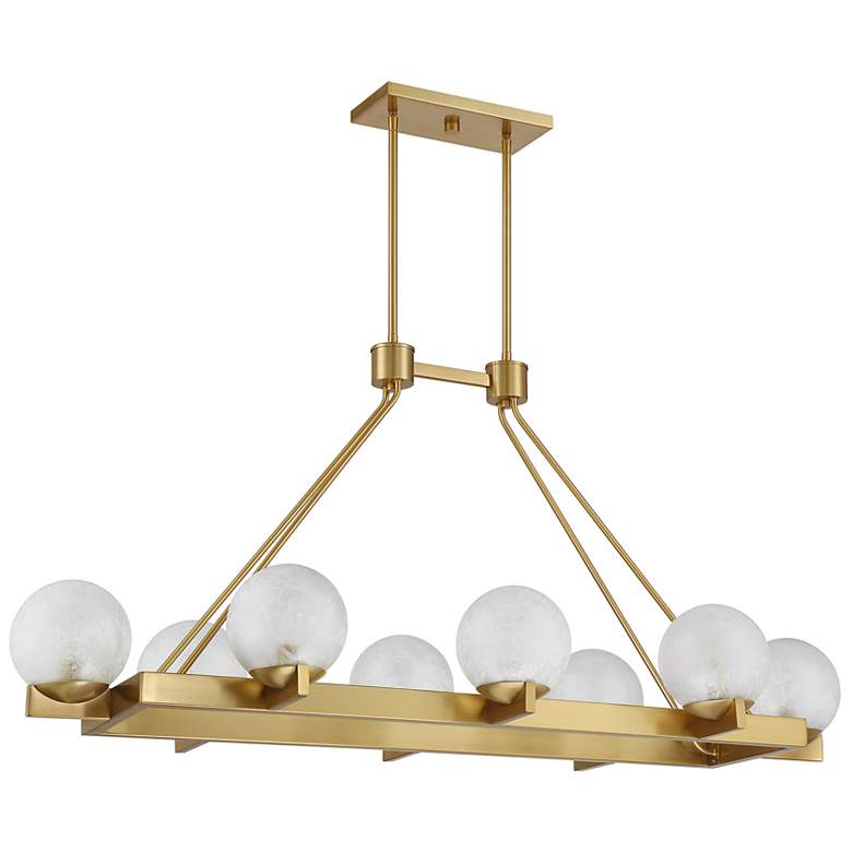 Image 2 Darien 8-Light Linear Chandelier in Warm Brass more views