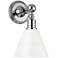 Darien Polished Nickel and Opal 14" High Wall Sconce