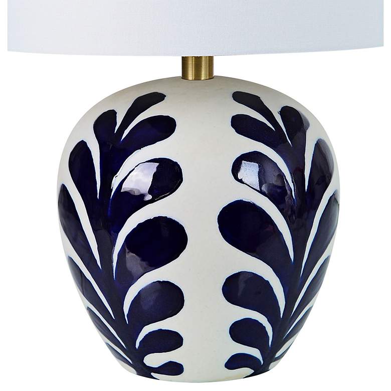 Image 4 Darina 19 1/4" High Off-White with Navy LED Table Lamp more views