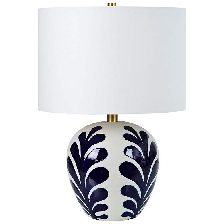 Image 5 Darina 19 1/4" High Off-White with Navy LED Table Lamp more views