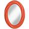 Daring Orange 30" High Oval Twist Wall Mirror