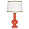 Daring Orange Apothecary Table Lamp with Twist Scroll Trim