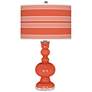 Daring Orange Bold Stripe Apothecary Table Lamp