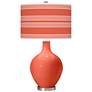 Daring Orange Bold Stripe Ovo Table Lamp