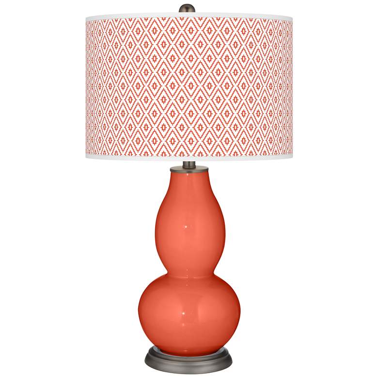 Image 1 Daring Orange Diamonds Double Gourd Table Lamp