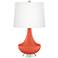 Daring Orange Gillan Glass Table Lamp with Dimmer