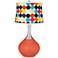 Daring Orange Multi Mod Circles Shade Spencer Table Lamp