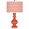 Daring Orange Narrow Zig Zag Apothecary Table Lamp