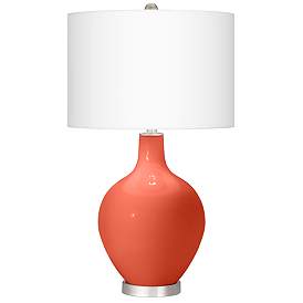Image2 of Daring Orange Ovo Table Lamp With Dimmer
