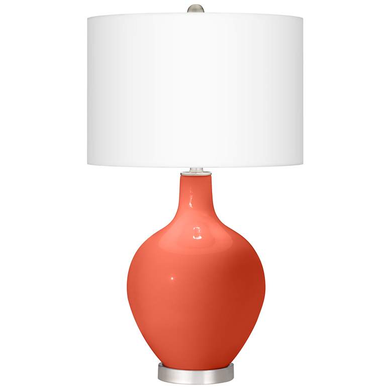 Image 2 Daring Orange Ovo Table Lamp With Dimmer