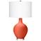 Daring Orange Ovo Table Lamp With Dimmer
