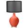 Daring Orange Ovo Table Lamp with Organza Black Shade