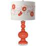 Daring Orange Rose Bouquet Apothecary Table Lamp
