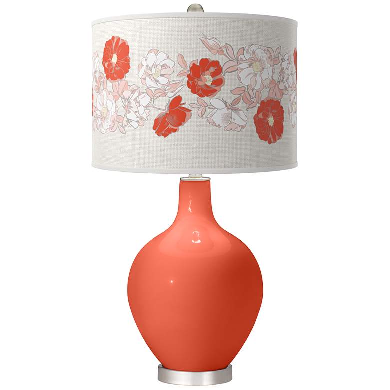 Image 1 Daring Orange Rose Bouquet Ovo Table Lamp