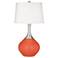 Daring Orange Spencer Table Lamp with Dimmer