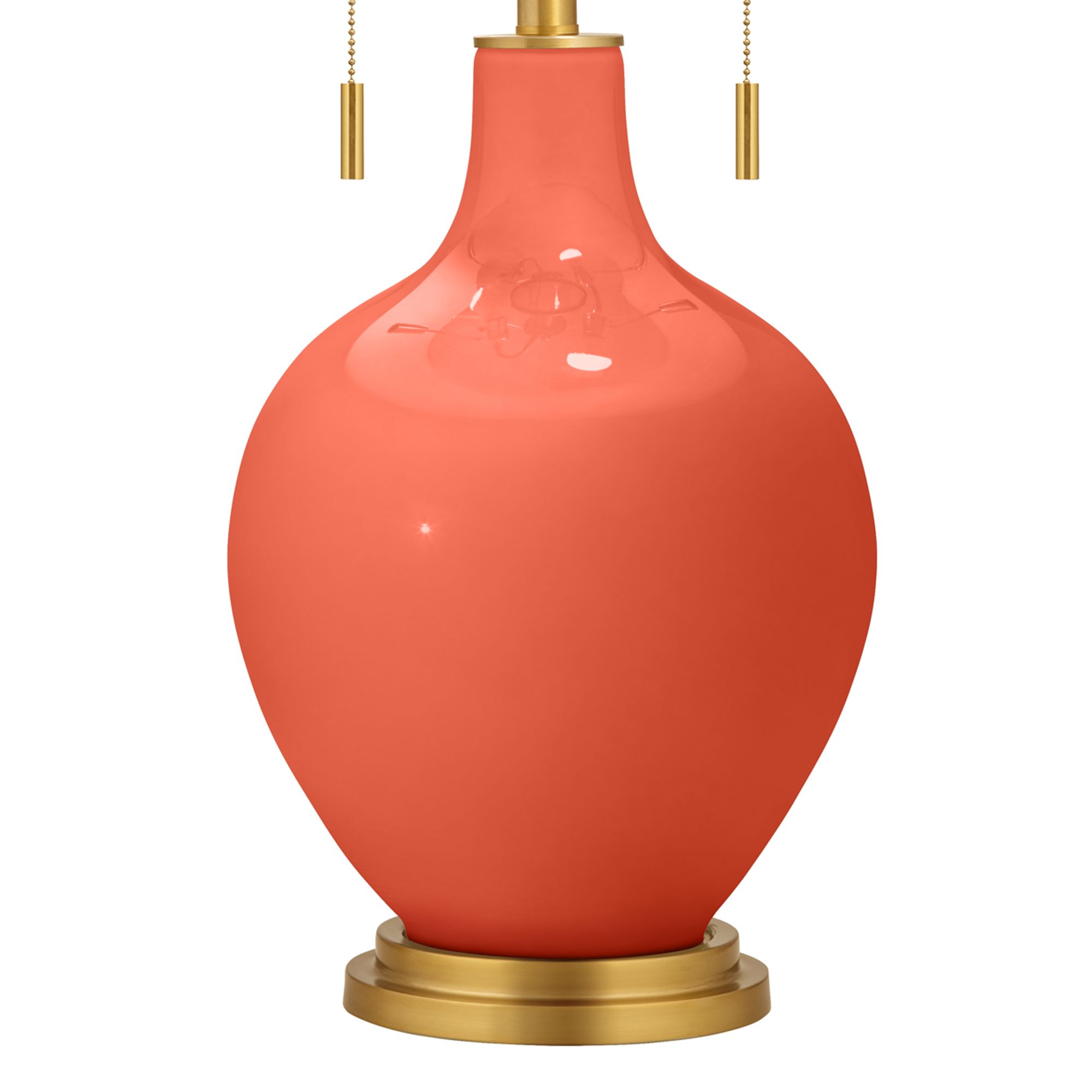 Image 3 Daring Orange Toby Brass Accents Table Lamp more views