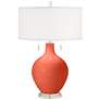 Daring Orange Toby Table Lamp with Dimmer