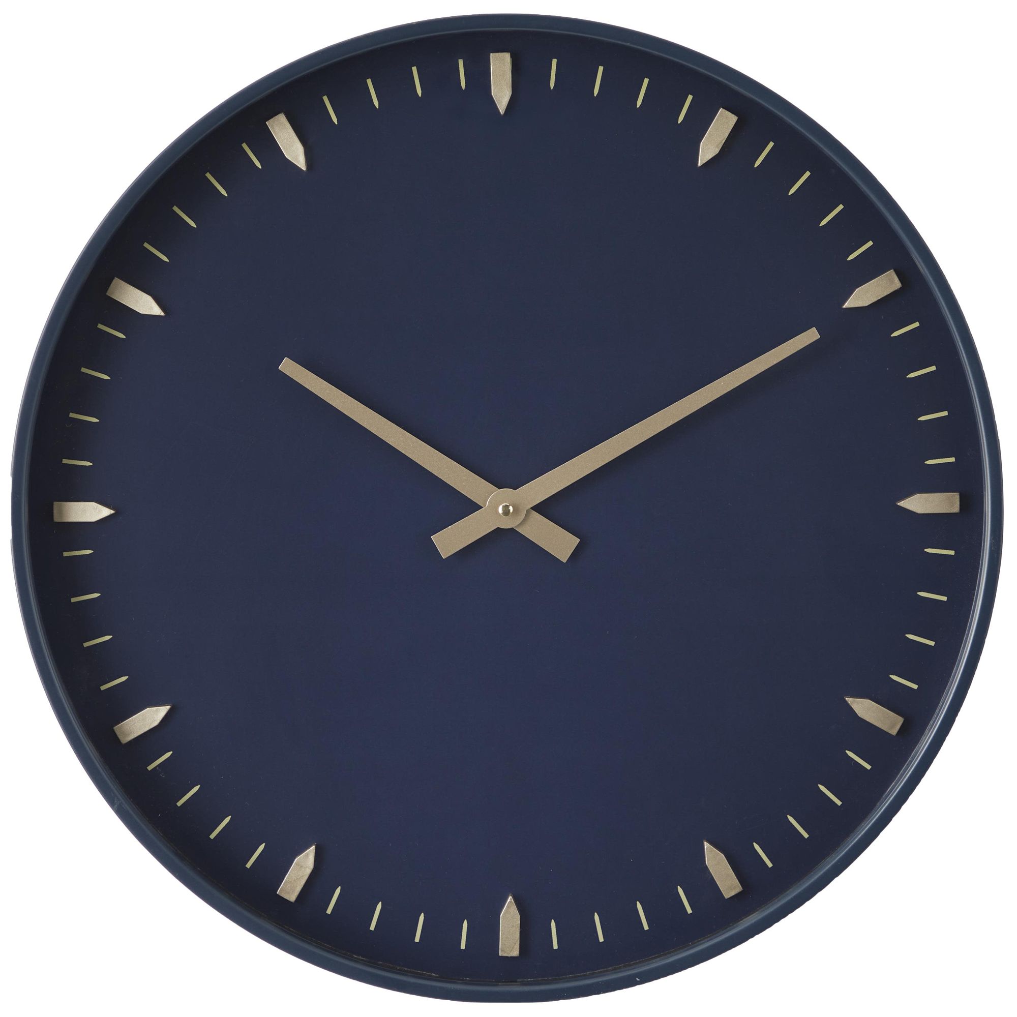 Image 2 Dark Blue Glass Contemporary Wall Clock, 20" x 3" x 20"