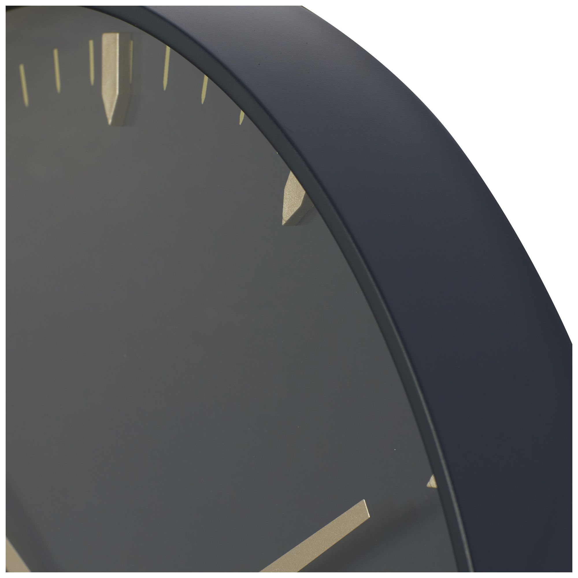 Image 4 Dark Blue Glass Contemporary Wall Clock, 20" x 3" x 20" more views