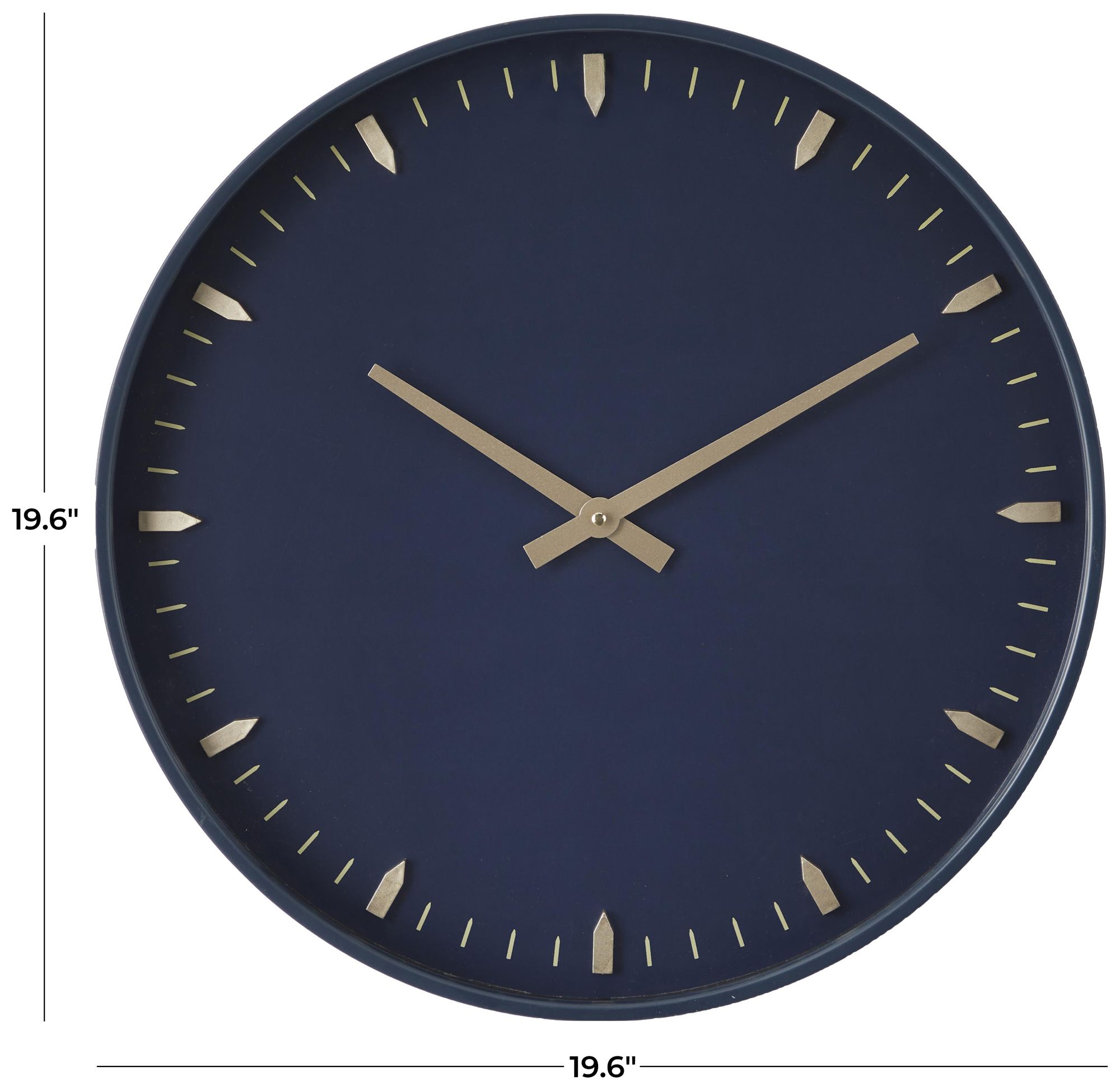 Image 7 Dark Blue Glass Contemporary Wall Clock, 20" x 3" x 20" more views