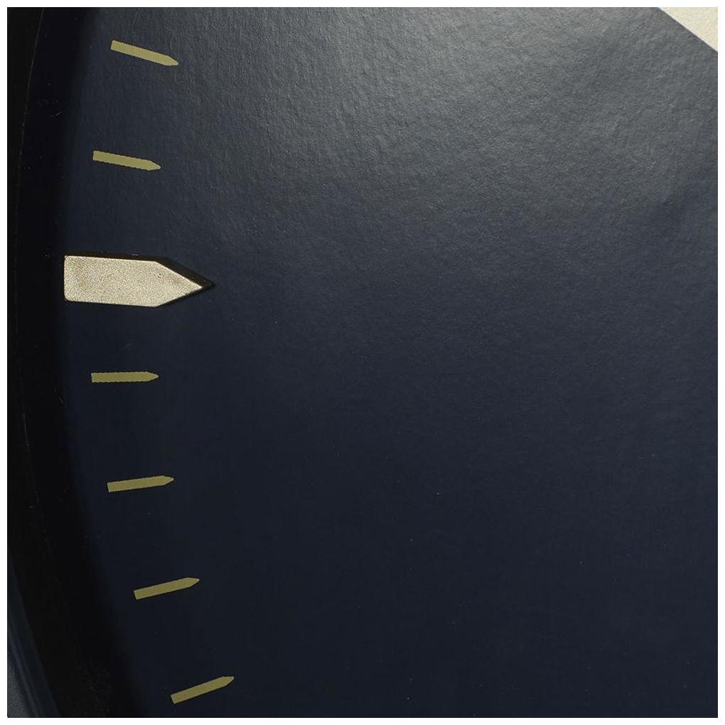 Dark Blue Glass Contemporary Wall Clock, 20" x 3" x 20"