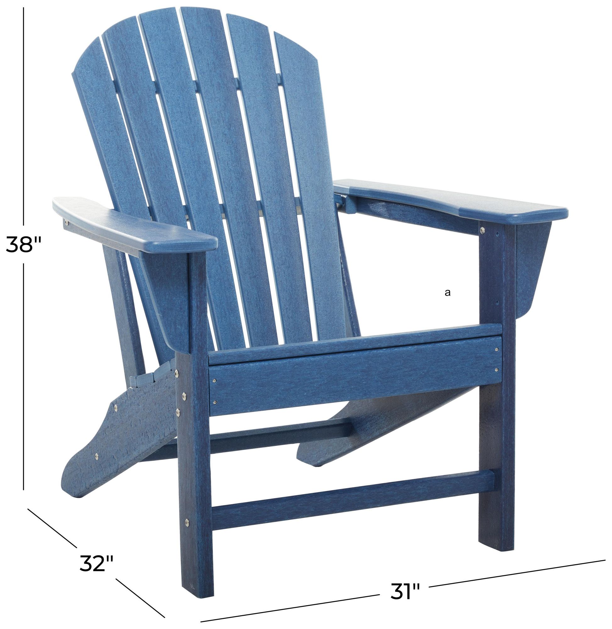 Image 7 Dark Blue Resin Traditional Adirondack Chair, 31" x 32" x 38" more views
