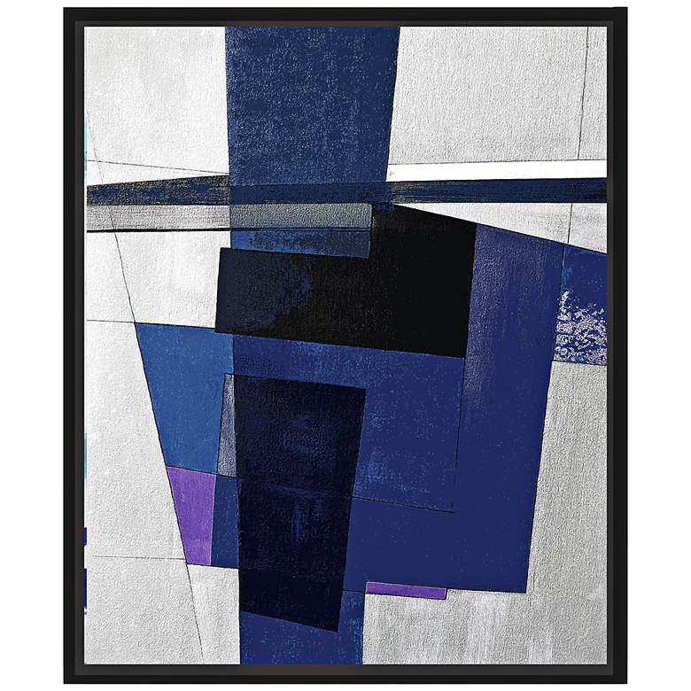 Image 1 Dark Blues II 25 3/4" High Framed Canvas Wall Art