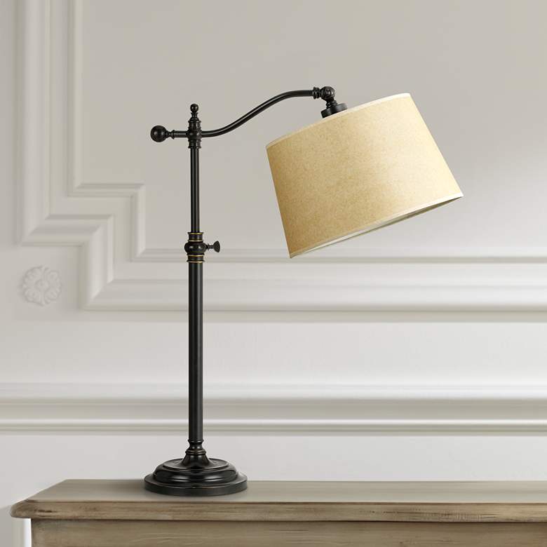 Image 1 Dark Bronze Finish Adjustable Downbridge Desk Lamp